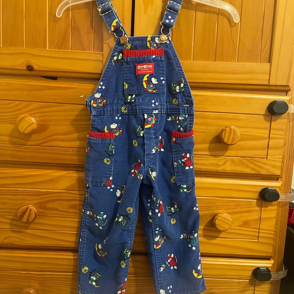 OshKosh B'gosh Blue Patterned Kids Overalls